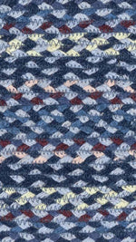 Classic Decor Swatch – Blue/Gray/Burgundy Fabric Sample, MS-913, 10