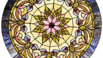 22” Edwardian Stained Glass Panel for Window or Door