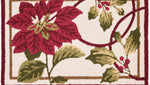 Homefires Holiday Doormat – Red and Green Trim Rug for Porch or Entryway