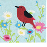 Red Bird & Daisy Washable Mat