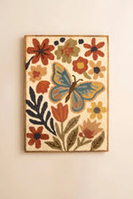 hand-hooked wall art