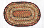 Earth Rugs Mocha & Frappuccino Oblong Braided Jute Rug 20x30 Rustic Accent