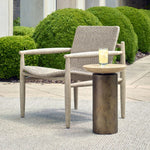 Antique brass and stone outdoor table