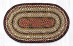 Handwoven Oblong Jute Rug – Mocha and Frappuccino Rustic Farmhouse Entry Rug