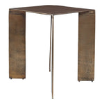 Warm brass finish garden table