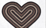 Eco-Friendly Heart-Shaped Jute Rug – Earth Rugs Mocha/Frappuccino Entry Accent