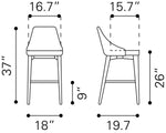 Zuo Modern – Moor Modern Bar Stool 26