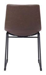 Compact Faux Leather Dining Chairs for Kitchen or Café