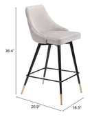 Zuo – Piccolo Counter Stool, 36.4