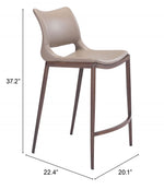 Zuo Modern Ace Counter Stool Set, 37.2