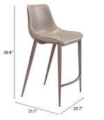Zuo Modern Magnus stool set – brown & walnut stools for modern or farmhouse-style kitchens