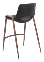 Zuo Modern Black And Walnut Counter Seating With Mid Century Style