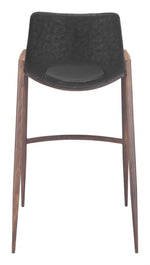 Zuo Modern Barstool Set In Faux Leather And Steel Frame