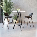 Zuo Modern Indoor Bar Seating Set Of 2 With Faux Wood Legs
