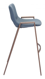 Zuo Modern Modernist Bar Chairs With Faux Wood Finish Frame