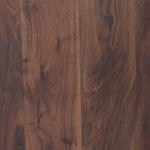 Modern Round Bistro Table with Faux Wood Top – Brown & Black Finish