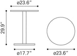 Modern Pedestal Dining Table for 2 – Brown Wood Look