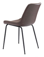 Contemporary Upholstered Dining Chair Set in Brown