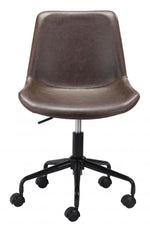 Faux Leather Office Chair – Modern Rolling Task Seating