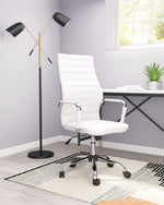 Executive Swivel Office Chair in White by Zuo Modern
