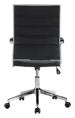 Home Office Chair Black Faux Leather – 360° Swivel Adjustable by Zuo Modern