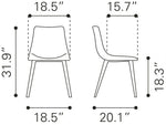 Upholstered Dining Chairs for Dining Room or Office – Brown