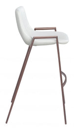 White Faux Leather Bar Chairs, 39