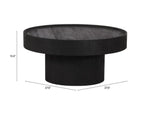 Modern Round Coffee Table, Black Wood Finish – Zuo Modern
