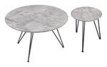 Industrial Style Round Coffee Tables Set with Powder Coated Steel Frame by Zuo Modern