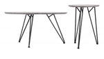 Stylish Gray Coffee Table Duo with Durable MDF Tops and Black Metal Legs by Zuo Modern