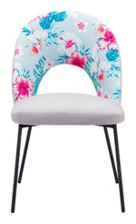 Modern Tufted Dining Chair Set – Multicolor Fabric