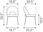 Modern Tufted Dining Chair Set – Multicolor Fabric