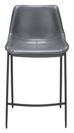 Gray and Black Counter Chairs for Kitchen by Zuo Modern