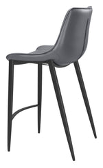 Sleek Bar Height Counter Stool Pair by Zuo Modern