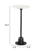 Compact Marble Accent Table