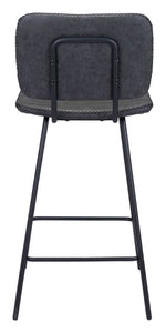 Set of 2 Vintage Black Counter Stools by Zuo
