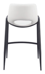 Desi Modern Counter Stool – White & Black (Set of 2)