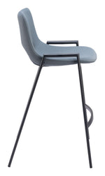 Mid-Century Bar Stools in Faux Leather – Set of 2
