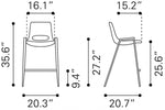 Faux Leather Blue Stools – Black Steel Frame