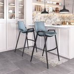 Azure Gray Barstool With Arms 39
