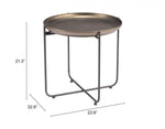 Bronson Side Table Bronze – Modern Industrial Round Table
