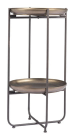 Multi-Style Round Metal Table – Bronson by Zuo