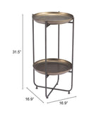 Zuo Modern Small Tray Table – Bronson Bronze Finish