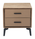 Montana Two-Drawer Side Table Brown – Indoor Storage Table On Powder-Coated Steel