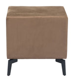 Zuo Montana Side Table Brown – Compact Modern Accent Table With Storage Drawers