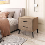 Zuo Modern Montana Side Table Brown – MDF & Plywood Frame With Velvet Drawers 19.7