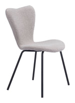 Shearling Fabric Dining Chair – Mid-Century Modern Design