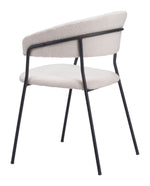 Stylish Mid-Century Modern Dining Chair – Cream Finish