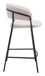 Mid-Century Cream Counter Stools with Armrests – Set of 2 by Zuo