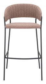 Indoor Modern Bar Chairs with Upholstered Seat by Zuo Modern